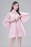 Nadia Trapezoid Puffy Sleeved Organza Voile Mini Dress for women, from Lam Khue, The Viet Concept 