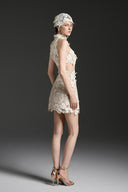 Floral Garden Lace Halter Cut-Out Mini Dress for women, from IHF STUDIO, The Viet Concept 