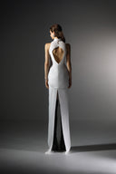 Poise Oriental Glitter Lace Cut-Out Floor-Length Sheath Gown for women, from SORAMAME, The Viet Concept
