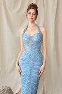 Alyssa Crystal Embellished Chantilly Lace Midi Dress for women, from CALISTA, The Viet Concept