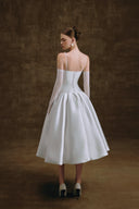 WHITE PLAN • Ava Embellished Taffeta Corset Midi Dress