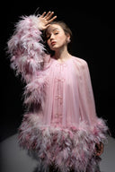 Annie Embellished Chiffon Feather Mini Dress for women, from 21SIX, The Viet Concept