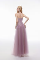 LUCILLA • Beryl Embroidered Lace & Tulle Strapless Evening Gown