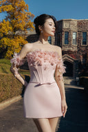 Pink Eirielle Flower Mini Dress for woman, from CALISTA, The Viet Concept 