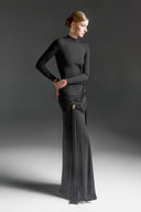 Corvina Rouge Draped Floor-Length Gown for women, from MAISON DES COPAINS, The Viet Concept 
