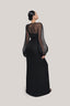 Au Strapless Semi-Heart Neck Silk Organza Floor Length Dress for women, from TINH, The Viet Concept 
