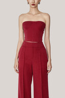 Kendra Bodycon Straight Across Neck Twill Crop Top for women, from HOBB, The Viet Concept 