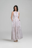 KEIRA TONG • Floral Lace 3D Embroidered Cotton Lace Sleeveless Dress
