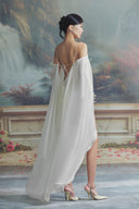 LINH PHUNG • Quincey Crystal Floral Cape Mini Dress