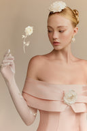 WHITE PLAN • Veronica Couture Taffeta Evening Gown