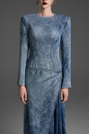 GVLUX • Washed Asymmetric Flap Dress
