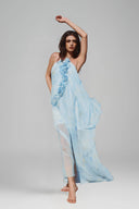 Blue Chiffon Maxi Dress for women, from Xita, The Viet Concept