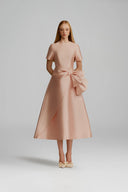 WHITE PLAN • Wilton Couture Taffeta Midi Dress