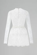Celestia Pearl-Embellished Mesh Lace Mini Dress for women, from IHF STUDIO, The Viet Concept