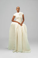 Wilted Lotus Bloom Sculpted Petal Evening Gown for women, from DAS LA VIE, The Viet Concept 