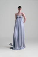 DUONG ATELIER • Celeste Beaded Chiffon Maxi Gown