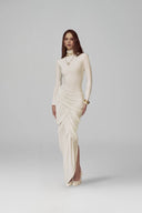White Thalora Long Sleeves  Maxi Dress for woman, from POEM, The Viet Concept 