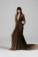 HA THANH VIET • Margaret Draped Stretch Jersey Gown