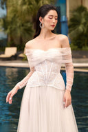 Marilyn Off-Shoulder Lace & Tulle Corset Evening Gown for women, from 21SIX, The Viet Concept