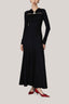 Black Esme A-line Draped Jersey Midi Dress for women, from HOBB, The Viet Concept 