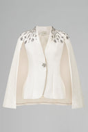 CALISTA • Delphine Embellished Taffeta Statement Blazer
