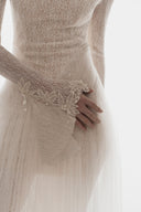 L'ALLÉE • High-Neck Draped Evening Gown