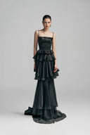 Black Layered Emma Long Dress For Women, from DUONG ATELIER, The Viet Concept