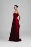 Lencha A-line Straight Across Neck Taffeta Floor Length Dress for women, from Ha Thanh Viet, The Viet Concept 