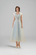 Liana Guipure Lace Tulle Midi Dress for women, from MADDY HATES ROSE, The Viet Concept