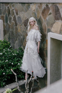 Thomas Lace-Up Rose Asymmetric Maxi Dress for women, from WHITE PLAN, The Viet Concept