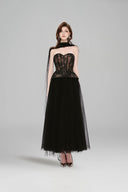 LUCILLA • Eren Floral Lace Corset & Tulle Midi Skirt Set