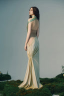 Daphne Fern Velvet Fringe Sculpted Couture Dress for women, from LA VIERGE, The Viet Concept 