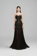 Elisia Mermaid Spaghetti Strap Lace Floor Length Dress for women, from ARTI APPAREL, The Viet Concept 