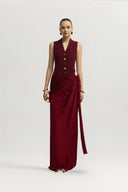 Agnus Dress Draped Braid Jersey Crepe Gown for women, from JENNY K TRAN, The Viet Concept 