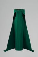Emerald Green Silk-Lined Taffeta Strapless Crystal Column Gown for women, from IHF ATELIER, The Viet Concept 