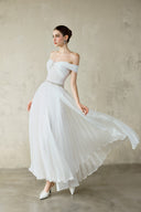 Della Crystal Embellished Organza Bodysuit & Maxi Skirt Set for women, from DANG PHONG DESIGNER, The Viet Concept