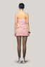Pink Cameron Strapless Twisted Organza Top