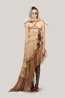 Karina Asymmetric Layered Organza Voile High-low Dress for women, from Das La Vie, The Viet Concept 