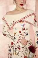L'ALLÉE • Elegant Letter Floral Print Dress
