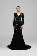 Zanbaq Crystal-Embellished Crepe Mermaid Evening Gown for women, from 21SIX, The Viet Concept