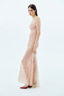 LA VIERGE • Corazón Lace Sheer Cutout Maxi