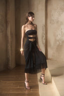Obscur Draped One-Piece Swimsuit & Chiffon Sarong Set for women, from SEXYM, The Viet Concept