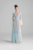 LINH PHUNG • Aquarelle Off-Shoulder Ruched Organza Maxi Dress