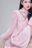 Nadia Trapezoid Puffy Sleeved Organza Voile Mini Dress for women, from Lam Khue, The Viet Concept 