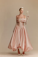 WHITE PLAN • Veronica Couture Taffeta Evening Gown