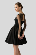 Regal Crystal Embellished Satin Mini Dress for women, from DANG PHONG DESIGNER, The Viet Concept