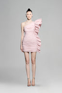 Peony Pleated Cotton Japan Mini Dress for women, from Pham, The Viet Concept 