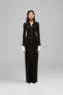 Black Midnight Shirt  Maxi Dress for women, from Guyehi Stuido, The Viet Concept