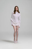 KEIRA TONG • Sculpted Cupped Collar Tailored Shirt