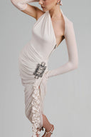 Vani Asymmetric Gathered Tulle Ankle Length Dress for women, from Ha Thanh Viet, The Viet Concept 